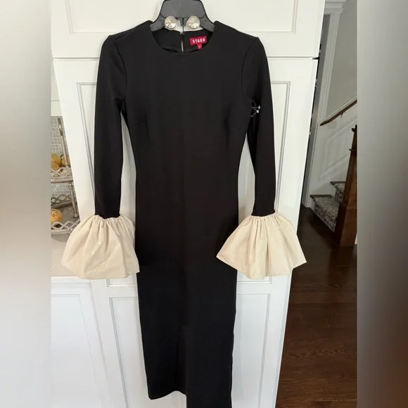 STAUD NEW XSBlack and Ivory Hawthorne Maxi Dress STAUD NEW XSBlack and Ivory Hawthorne Maxi Dress